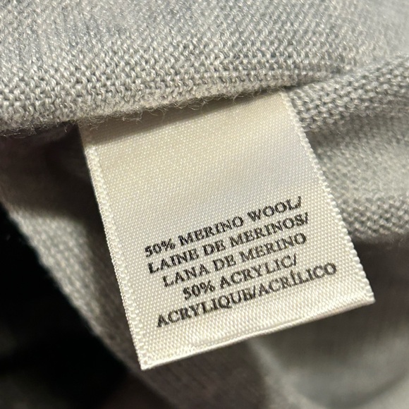 🍄Ann Taylor Color-block Tunic Merino Wool Blend Sweater Size M - Picture 6 of 7